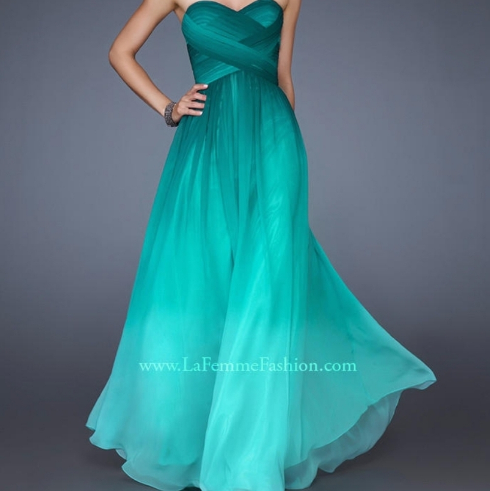 LaFemme Turquoise Gown